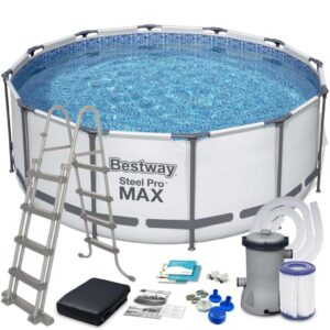 Basen ogrodowy stelażowy, zestaw 6w1, Bestway, 366×122 cm