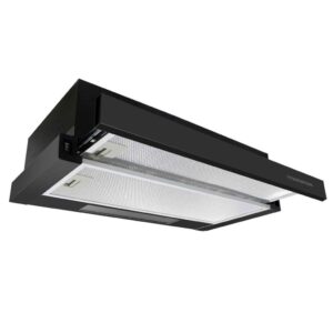 Okap kuchenny, podszafkowy, teleskopowy, 60 cm, BT-230, czarny