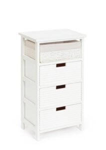 Komoda Leonie biały 40x29x73cm paulownia i MDF Bizzotto