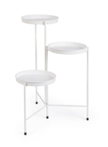 Stojak na donice HENLEY biały 47,5×42,5x60h stalowy Bizzotto