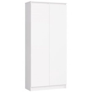 Regał do biura, domu, zamykany, ZORIN, 80x35x180 cm, biały, mat