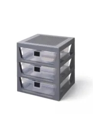 Regał LEGO z szufladami Szary
