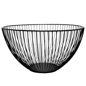 Kosz na owoce, koszyk metalowy 25×15 cm czarny