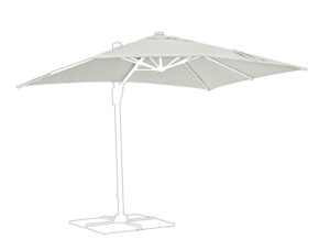Poszycie do parasola EDEN EDEN złamana biel 300×200  z poliamidu Bizzotto