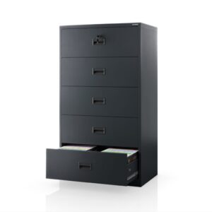 Szafa kartotekowa metalowa z 5 szufladami antracytowa, 900x1620x600 mm: SARA XL V5