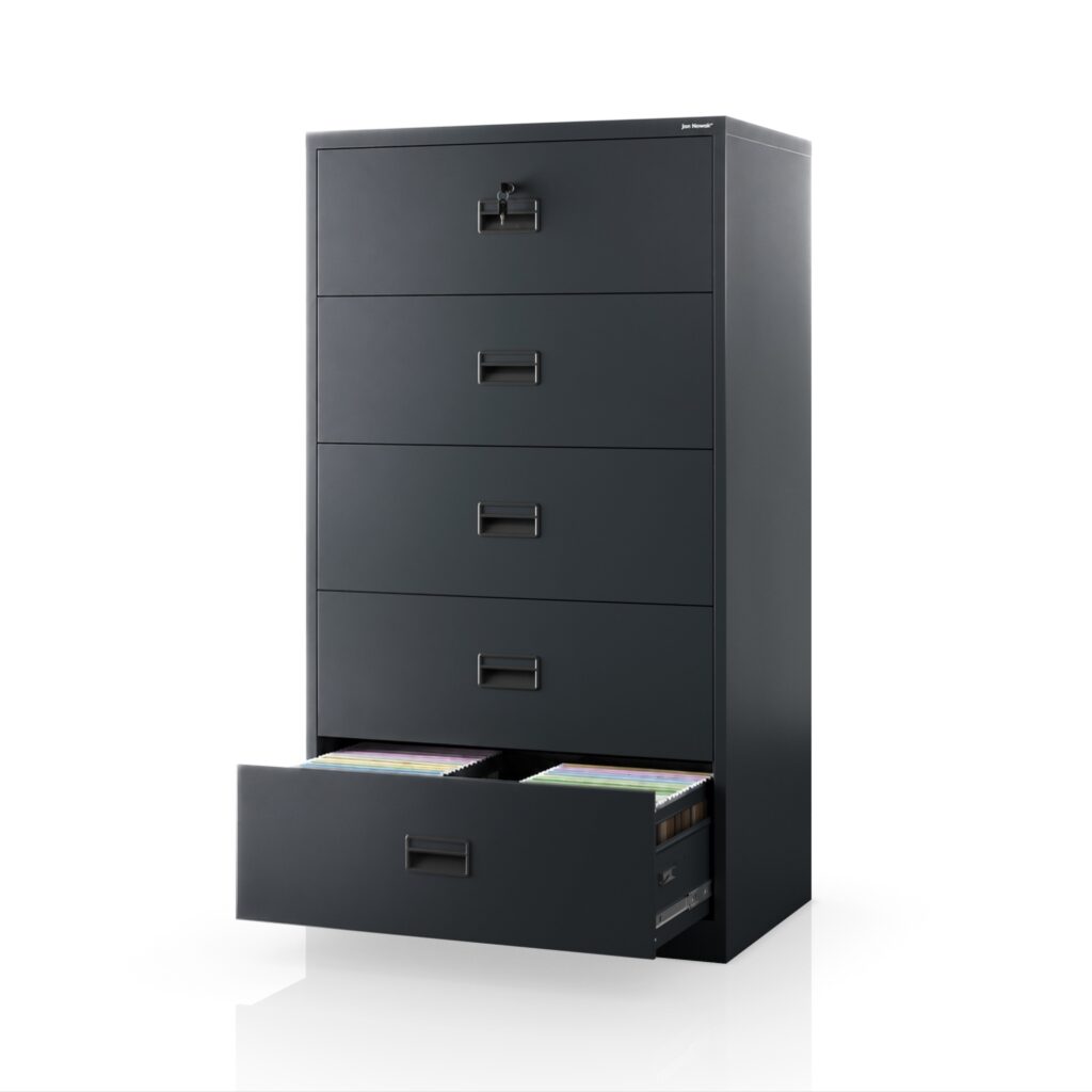 Szafa kartotekowa metalowa z 5 szufladami antracytowa, 900x1620x600 mm: SARA XL V5