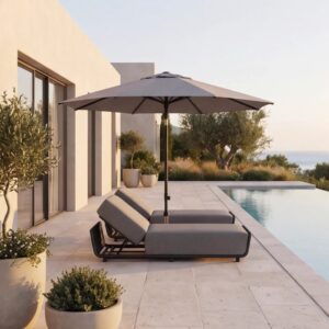 Parasol ogrodowy Zenith Ø2,5m Umbroso antracyt/szary