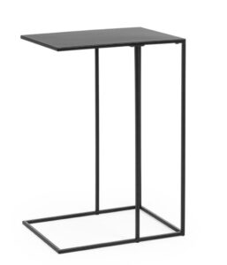 Stolik kawowy Alrik czarny 40x30x58cm epoksydowo proszkowana stal Bizzotto