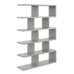 Regał ścienny, otwarty, biblioteczka, RALF, 70x18x101 cm, szary, mat