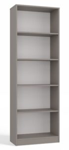 Klasyczny regał na książki, R60, 60x30x182 cm, szary, mat