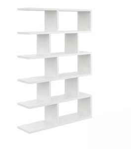 Regał ścienny, otwarty, biblioteczka, RALF, 70x18x101 cm, biały, mat