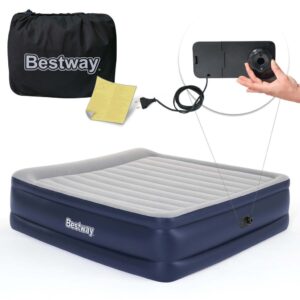 Materac dmuchany, dwuosobowy, z pompką, Bestway, 203x193x56 cm