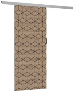 Drzwi przesuwne, naścienne, Luca, Heksagon, 86×205 cm, dąb artisan