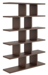 Duży regał z półkami, biblioteczka, HOLT, 70x18x101 cm, wenge, mat