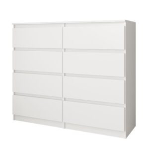 Komoda 100 cm z 8 szufladami LEMON, Biały
