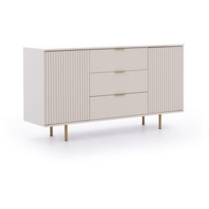 Komoda glamour NOVELLO z trzema szufladami, Kaszmir