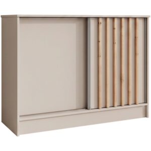 Komoda HORIZON z 2 drzwiami przesuwnymi, 100 cm, Cashmere  + Dąb Artisan