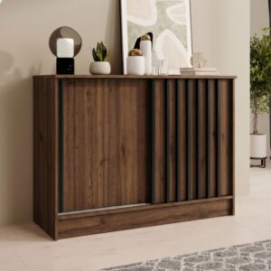 Komoda HORIZON z 2 drzwiami przesuwnymi, 100 cm, Warmia Walnut