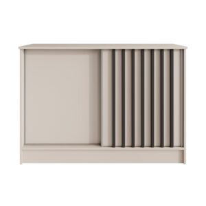 Komoda HORIZON z 2 drzwiami przesuwnymi, 120 cm, Cashmere + Czarny