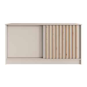 Komoda HORIZON z 2 drzwiami przesuwnymi, 160 cm, Cashmere  + Dąb Artisan