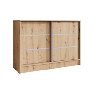 Komoda MIRELA z 2 drzwiami przesuwnymi, Dąb artisan, 120 cm