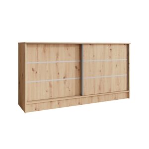 Komoda MIRELA z 2 drzwiami przesuwnymi, Dąb artisan, 160 cm