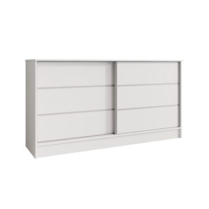 Komoda MIRELA z 2 drzwiami przesuwnymi, Biały, 160 cm