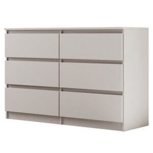 Komoda z 6 szufladami LEMON 120/140 CM, Kaszmir, 120 cm