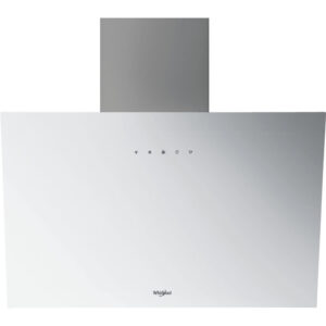Okap kominowy Whirlpool WHVP62FLTW 650m3/h 65dBA Timer Oświetlenie LED Filtr węglowy 60cm Białe szkło