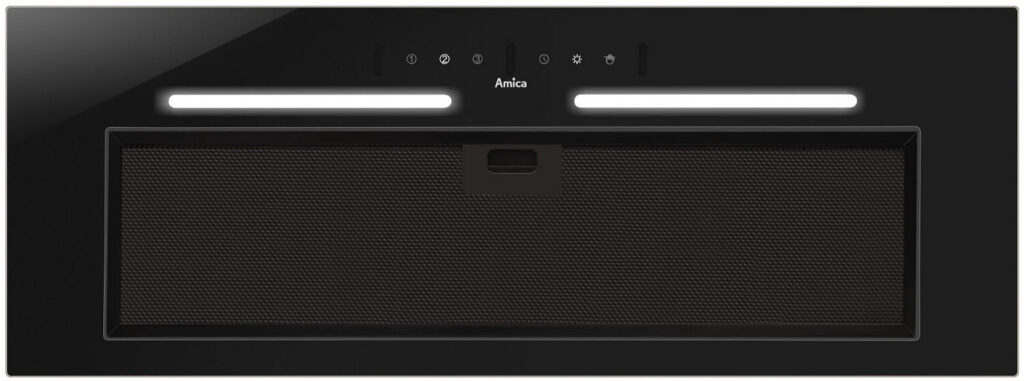 Okap wkład Amica OMP9554BG 477m3/h Timer 85cm Czarne szkło