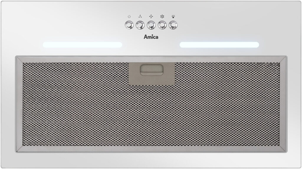 Okap wkład Amica OMP6253WG 389m3/h 55cm Białe szkło