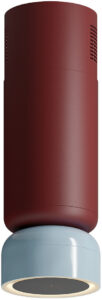 Okap wyspowy Ciarko Design Icon W Burgundy Satin/Baby Blue Gloss
