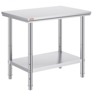 VEVOR Stół roboczy VEVOR ze stali nierdzewnej 60X90X80 cm do przygotowywania posiłków do przygotowywania posiłków, szycia, prania, rękodzieła, garażowania itp.