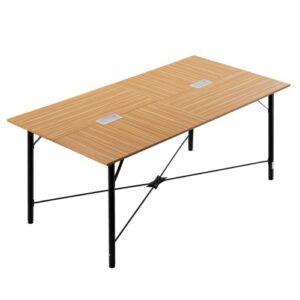 Stół konferencyjny VEVOR, stół konferencyjny dla 6-8 osób, 180 x 90 cm (dł. x szer.), prostokątne biurko kombinowane, stół konferencyjny, stół wielofunkcyjny, stół śniadaniowy z metalowymi nogami do biura, sali konferencyjnej