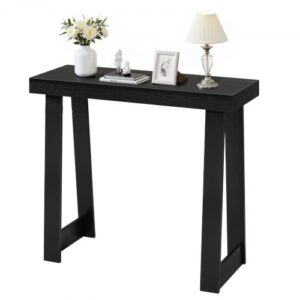 VEVOR Stolik konsolowy, stolik wejściowy za sofą (91,5 x 30,5 x 81 cm / dł. x szer. x wys.), prostokątny stolik boczny z płyty wielowarstwowej do przedpokoju, sypialni, salonu, holu, nowoczesny czarny stolik do przedpokoju