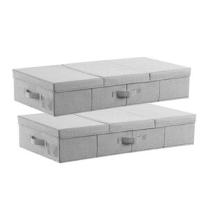 VEVOR Torba do przechowywania pod łóżkiem, 2 sztuki (805 x 405 x 155 mm) Pojemnik pod łóżko z pokrywką, pudełko do przechowywania ubrań, butów, ubrań, sypialni, 48 l