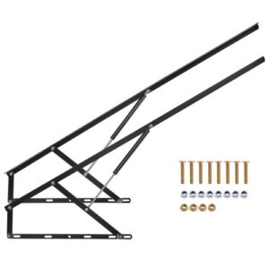 Podnośnik łóżka VEVOR, 1300 x 100 x 55 mm, udźwig 120 kg, zestaw montażowy do mechanizmu łóżka Murphy’ego, pionowy, Deluxe, dźwignia pneumatyczna, wytrzymała podpora łóżka, składane łóżko Murphy’ego do pokoju gościnnego