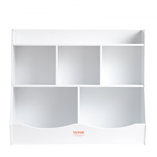 VEVOR Drewniany organizer na zabawki dla dzieci z półką na książki, 89 x 40 x 76 cm, 5-poziomowa szafka na zabawki, półka na książki i zabawki dla dzieci do pokoju dziecięcego, pokoju zabaw