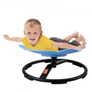 VEVOR Fotel sensoryczny obrotowy dla dzieci o nośności 100 kg, obrotowy 360°, krzesło sensoryczne dla dzieci autystycznych, obrotowy fotel koordynacyjny, równoważny, podstawa z motywem słonia, kolor niebieski