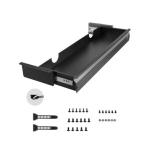 VEVOR Szuflada pod biurko 840x240x107 mm, Szuflada pod biurko, Ukryty organizer do przechowywania, Szuflada na ołówki pod stołem do stanowisk pracy w pozycji siedzącej i stojącej w biurze i w domu