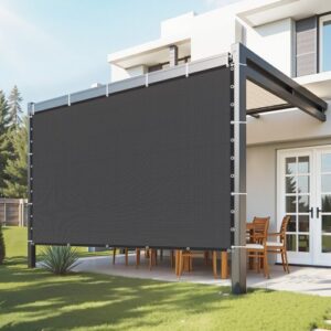 Żagiel przeciwsłoneczny VEVOR 90% chroniący przed słońcem (305 x 305 cm) do pergoli z przelotkami ze stali nierdzewnej, żagiel przeciwsłoneczny z materiału HDPE o gramaturze 140 g/m², do ogrodu i na patio (czarny)