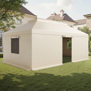 Pokrowiec zimowy VEVOR, pasuje do altan o wymiarach 3,66 x 6,1 m z podwójnym dachem, pokrowiec zapasowy ze ściankami bocznymi i oknami z siatki, pokrowce ochronne na przechowywanie, altanki nie są dołączone
