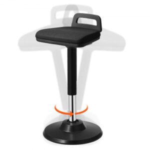 VEVOR Fotel aktywny Wobble Stool Stołek stojący z uchwytem, ​​regulowana wysokość (625-875 mm), stołek biurowy wykonany z elastycznej tkaniny i pianki, idealny do szkół, biur i domów, kąt nachylenia 8°, kolor czarny