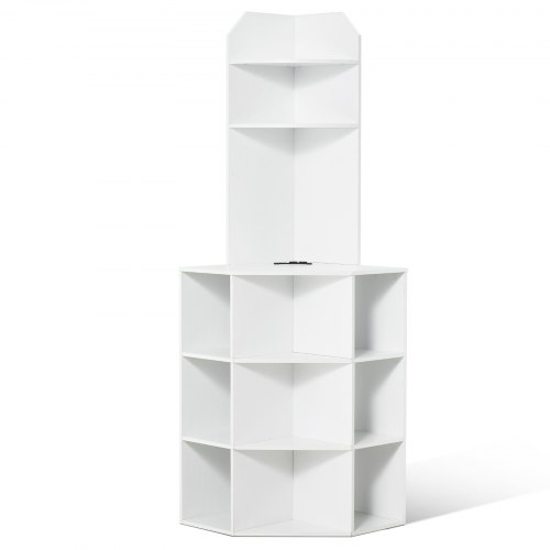 Szafka narożna VEVOR z 6-poziomowymi półkami, wielofunkcyjna (wysokość 1626 mm), z portami USB i gniazdkami oraz regulowanymi półkami, szafka kuchenna do salonu i pralni