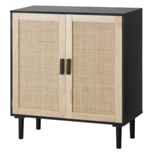 VEVOR Szafka rattanowa Komoda rattanowa 1-częściowa szafka do przechowywania z 2 magnetycznymi drzwiami, kredens bufetowy z regulowanymi półkami, idealna do przedpokoju, salonu lub kuchni