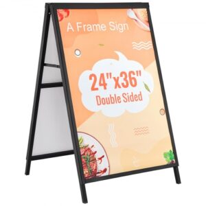 VEVOR Stojak na plakaty, stojak na plakaty, 61 x 91 cm, stalowy stojak na plakaty z ramą w kształcie litery A, stojak reklamowy do montażu na chodniku w restauracjach, barach, kawiarniach, firmach itp.