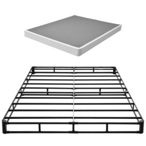 Rama łóżka VEVOR Box Spring (rozmiar queen) ze zmywalnym pokrowcem materiałowym, metalowa rama (2010 x 1515 x 130 mm) do łóżek queen, górna warstwa materaca 13 cm, maks. nośność 1587,57 kg, podstawa materaca