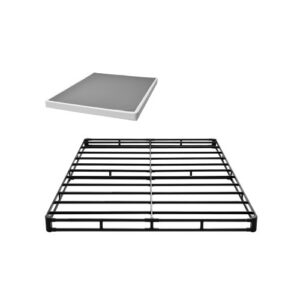 Rama łóżka VEVOR Queen Size Box Spring z pokrowcem z materiału nadającego się do prania, metalowa rama do łóżek Queen Size, podstawa materaca 102 mm, maks. nośność 1587 kg (2010 x 1510 x 102 mm)