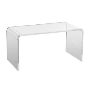 VEVOR Stolik kawowy 813 x 401 x 414 mm, akrylowy stolik w kształcie litery U, przezroczysty stolik kawowy na napoje, jedzenie, przekąski, stosowany w salonie, sypialni, gabinecie itp.