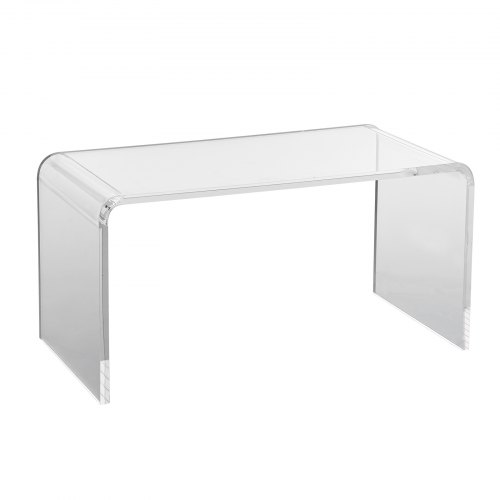 VEVOR Stolik kawowy 813 x 401 x 414 mm, akrylowy stolik w kształcie litery U, przezroczysty stolik kawowy na napoje, jedzenie, przekąski, stosowany w salonie, sypialni, gabinecie itp.